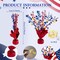 12 Pack 4th of July Table Centerpiece Metallic Foil Spray Centerpiece Star Burst